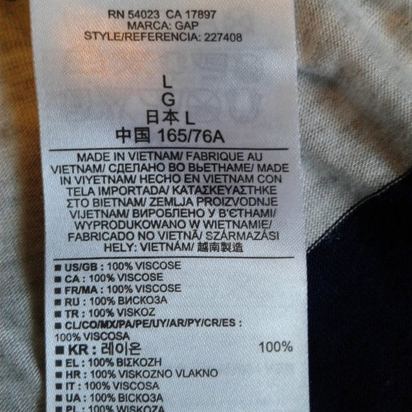 GAP Fold Over Navy and Grey Skirt L - Picture 9 of 10